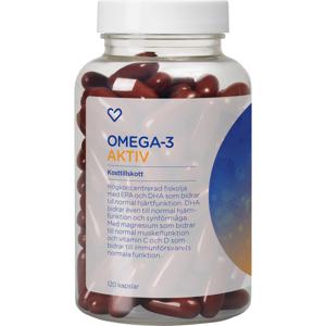 Hjärtats Omega-3 Aktiv Kapsel 120st produkt bild