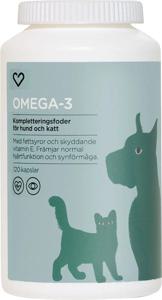 Hjärtats Omega-3 för hund och katt 120 kapslar produkt bild