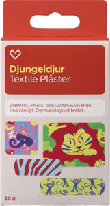 Hjärtats Plåster Barn Djungeldjur Textile 20st produkt bild