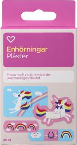 Hjärtats Plåster Barn Enhörningar 20st produkt bild