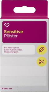 Hjärtats Plåster Sensitive 6 cm x 1m 1st produkt bild