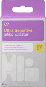 Hjärtats Plåster Ultra Sensitive Silikon 20st produkt bild