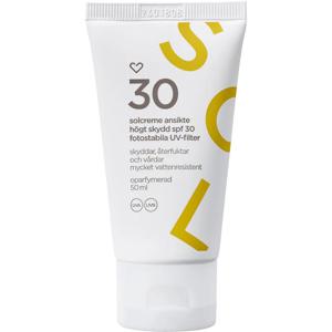 Hjärtats Solkräm Ansikte Oparfymerad SPF 30, 50 ml produkt bild