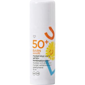 Hjärtats Solstift Barn Oparfymerat SPF 50+, 15 ml produkt bild