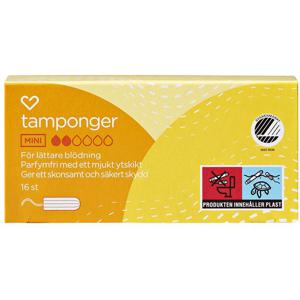 Hjärtats tamponger Mini 16st produkt bild