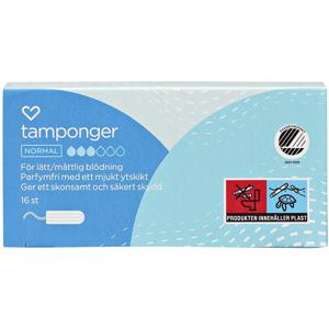 Hjärtats tamponger Normal 16st produkt bild