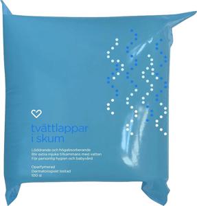 Hjärtats tvättlappar skum 100st produkt bild