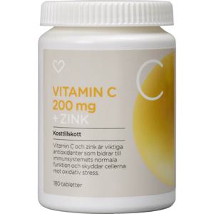 Hjärtats Vitamin C + Zink Tablett 180 st produkt bild