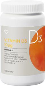 Hjärtats Vitamin D 10µg Tablett 100 st produkt bild