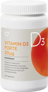 Hjärtats Vitamin D Forte 20µg Tablett 100 st produkt bild