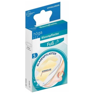 höga Blasenpflaster Fuß 7 x 3,8 cm, 5 St Pflaster Produktbild
