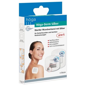 Höga-DERM Silber ste.Wundverb.m.Silberbesch.2 Grö. Produktbild
