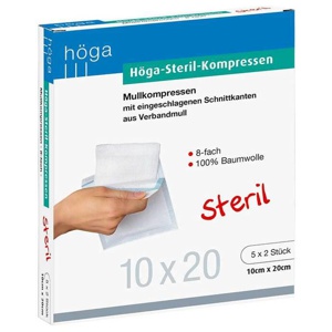 HÖGA-KOMPRESSEN 10x20 cm steril 8fach Produktbild