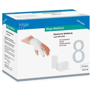 Höga Mubilast Fixierbinde 8cmx4m mit Cellophan, 1 St Binden Produktbild