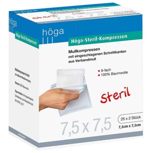 HÖGA-KOMPRESSEN 7,5x7,5 cm steril 8fach Produktbild