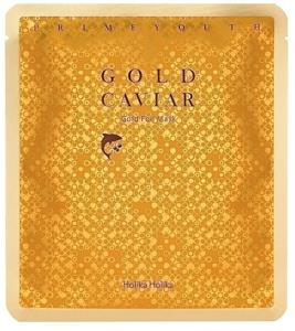 Holika Holika Prime Youth Gold Caviar Gold Foil Mask 25 ml produkt bild