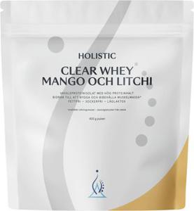 Holistic Clear Whey Vassleproteinisolat Mango och Litchi 400 g produkt bild