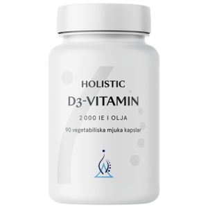 Holistic D3-vitamin 2000 IE (50 µg) i kokosolja 90 vegetabiliska kapslar produkt bild