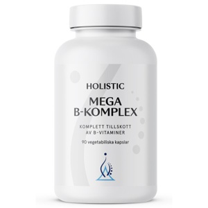 Holistisk Mega B-kompleks 90 kapsler produktbillede
