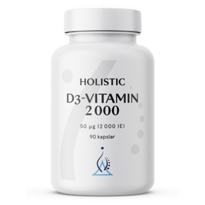 Holistisk vitamin D3 2000 IE 90 kapsler 2000 IE produktbillede