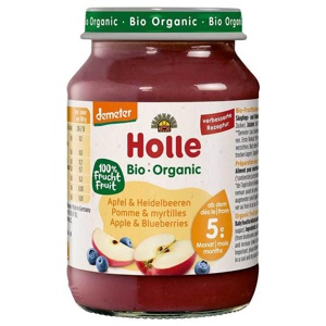 Holle Apfel & Heidelbeere, 190 g Brei Produktbild