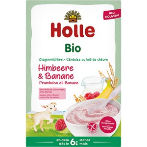 Holle Risgrød Med Gedemælk Økologisk Glutenfri   Hindbær Og Banan produktbillede