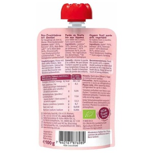 Holle Zebra Beet Apfel & Banane mit rote Bete, 100 g Brei Produktbild
