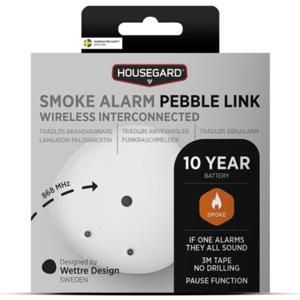 Housegard Pebble Link trådlös brandvarnare med inbyggt 10-årsbatteri produkt bild