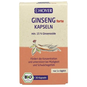 Hoyer Bio Ginseng Kapseln, 30 St Kapseln Produktbild