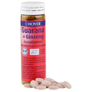 Hoyer Guarana & Ginseng Kautabletten, 60 St Kautabletten Produktbild