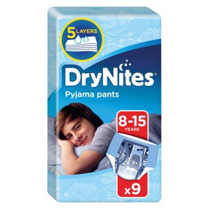 Huggies Drynites Pyjama Pants Boy 8-13 Years 9 Pack product image