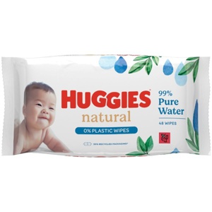 Huggies Wipes Natural 0% Plast Pure - 48 stk. produktbillede