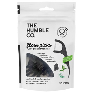 The Humble Co. Dental Floss Charcoal Picks 50-P produkt bild