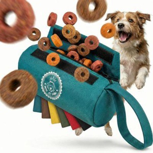 HUND IST KÖNIG ® Futterbeutel Hund   Futterdummy Hunde   Apportierbeutel für Hunde mit Handschlaufe petrol Produktbild