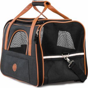 HUND IST KÖNIG ® Hundetasche Katzentasche   robust & formstabil   faltbar & platzsparend anthrazit M Produktbild