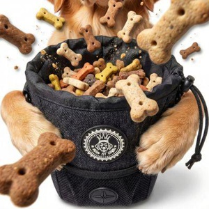 HUND IST KÖNIG kompakter Hunde Futterbeutel, robuste Leckerlitasche fürs Training & Gassigehen Produktbild