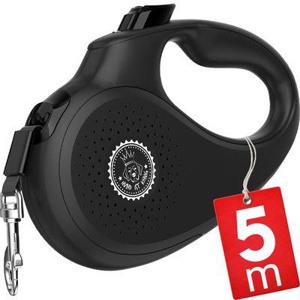 HUND IST KÖNIG Rollleine für Hunde   robuste Hundeleine für kleine & große Hunde   15-50 kg schwarz S Produktbild