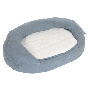 Hundebett Memory oval, grau-blau Produktbild