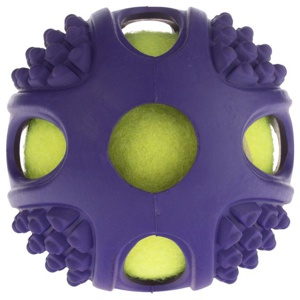 Hundespielzeug Gummi-Tennis-Ball 2in1 Produktbild