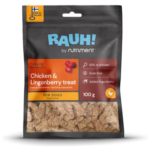Hundgodis Rauh Chicken-Lingonberry Treat 100 g produkt bild