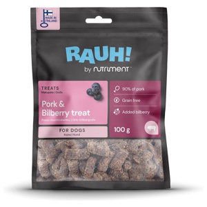 Hundgodis Rauh Pork-Bilberry Treat 100 g produkt bild