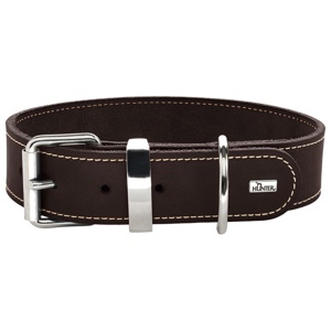 Hunter Aalborg Hundhalsband Läder Mörkbrun (30 cm) produkt bild