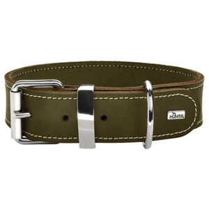 Hunter Aalborg Hundhalsband Läder Olivgrön (30 cm) produkt bild
