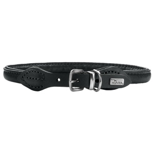 Hunter Round & Soft Hundhalsband Läder Svart (32 cm) produkt bild