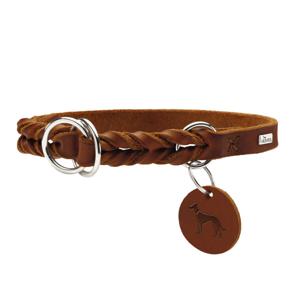 Hunter Solid Education Hundhalsband Läder Brun (S/M) produkt bild