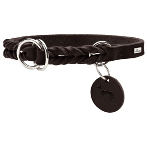 Hunter Solid Education Hundhalsband Läder Svart (s/m) produkt bild