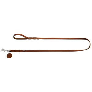 Hunter Solid Education Hundkoppel Läder Brun (16mm x 200cm) produkt bild