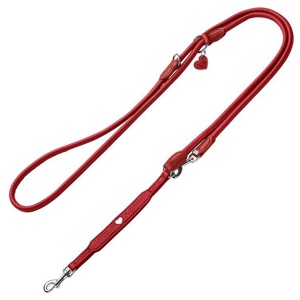 Hunter Verstellbare Führleine Round & Soft Love, rot Produktbild