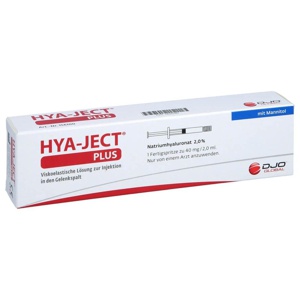Hya Ject Plus Hyaluronsäure Fertigspritzen, 2 ml Fertigspritzen Produktbild