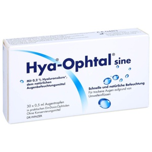Hya-Ophtal sine Augentropfen, 30X0.5 ml Augentropfen Produktbild